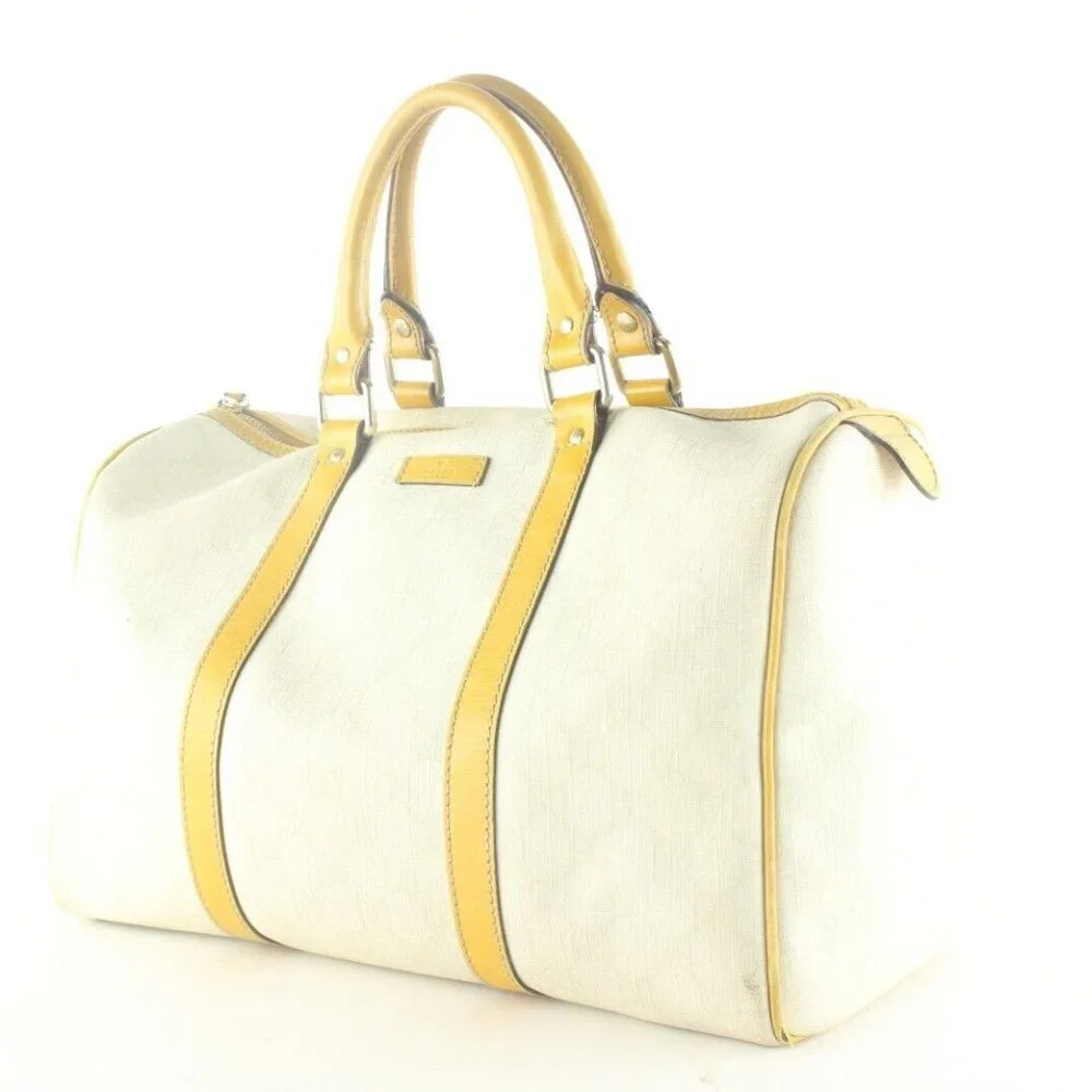 Gucci Ivory Monogram GG Joy Boston Bag Supreme 2GK103K